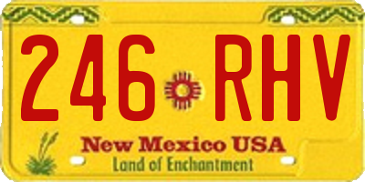 NM license plate 246RHV