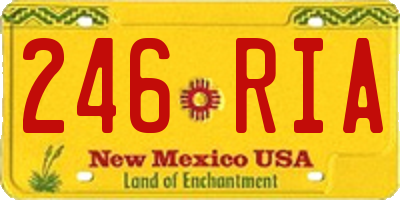 NM license plate 246RIA