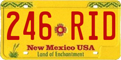 NM license plate 246RID