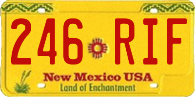 NM license plate 246RIF