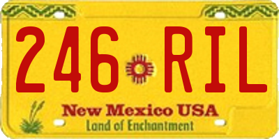 NM license plate 246RIL