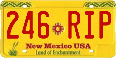 NM license plate 246RIP