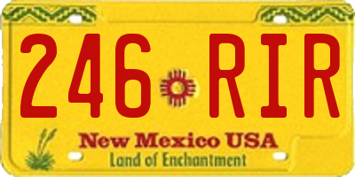 NM license plate 246RIR