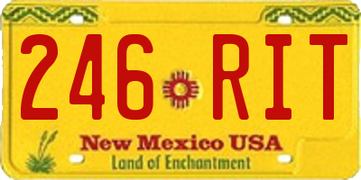 NM license plate 246RIT