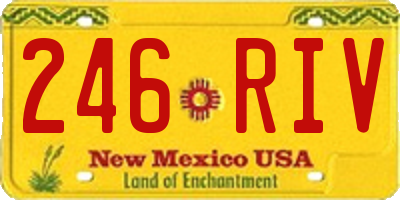 NM license plate 246RIV