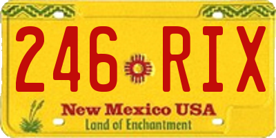 NM license plate 246RIX