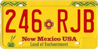 NM license plate 246RJB