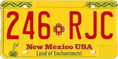 NM license plate 246RJC