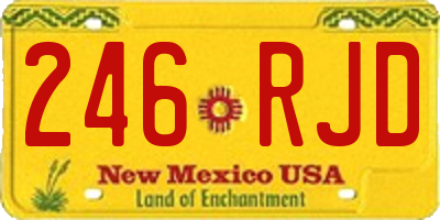 NM license plate 246RJD