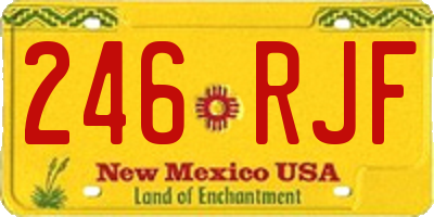NM license plate 246RJF