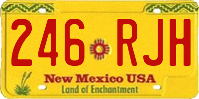 NM license plate 246RJH