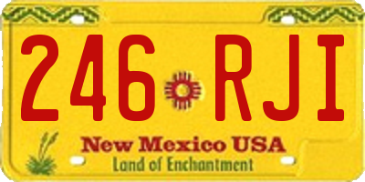 NM license plate 246RJI