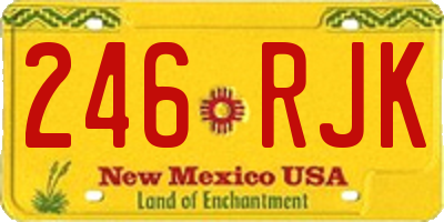 NM license plate 246RJK