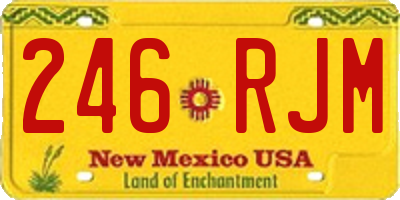 NM license plate 246RJM