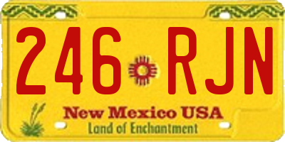NM license plate 246RJN