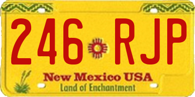 NM license plate 246RJP