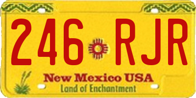 NM license plate 246RJR
