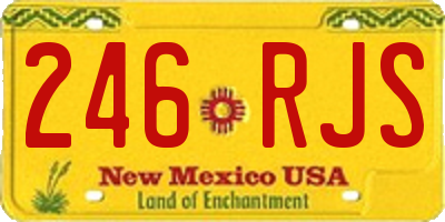 NM license plate 246RJS
