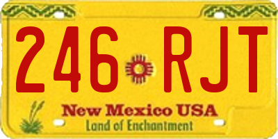 NM license plate 246RJT