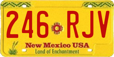NM license plate 246RJV