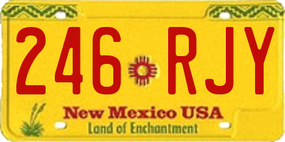 NM license plate 246RJY