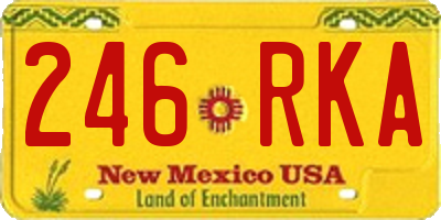 NM license plate 246RKA