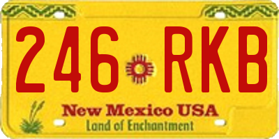NM license plate 246RKB