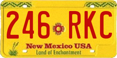 NM license plate 246RKC