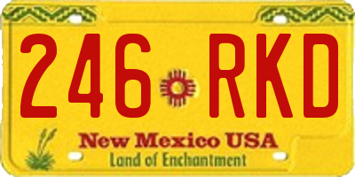 NM license plate 246RKD