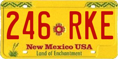 NM license plate 246RKE