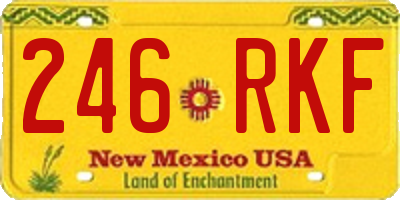 NM license plate 246RKF