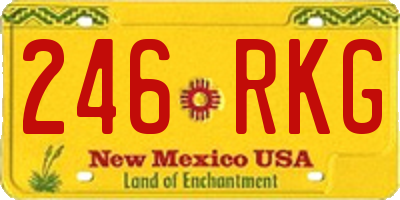 NM license plate 246RKG