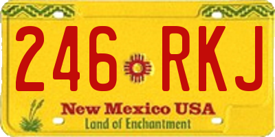 NM license plate 246RKJ