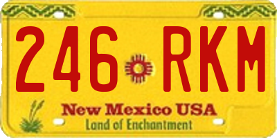 NM license plate 246RKM