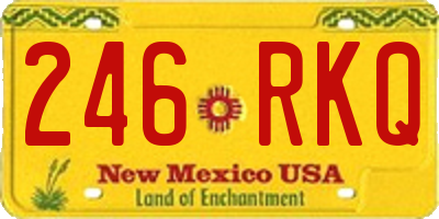 NM license plate 246RKQ