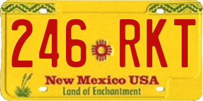 NM license plate 246RKT