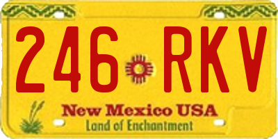 NM license plate 246RKV
