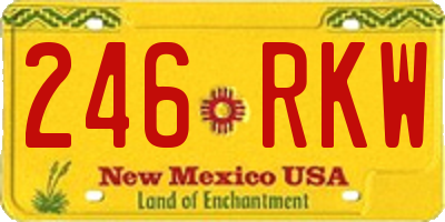 NM license plate 246RKW