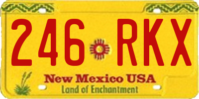 NM license plate 246RKX