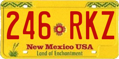 NM license plate 246RKZ