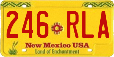 NM license plate 246RLA