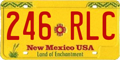 NM license plate 246RLC