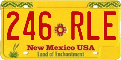 NM license plate 246RLE