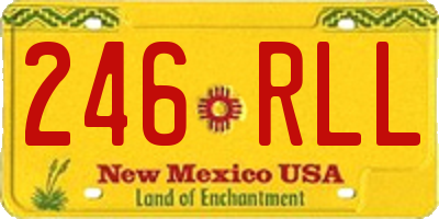 NM license plate 246RLL