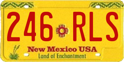 NM license plate 246RLS
