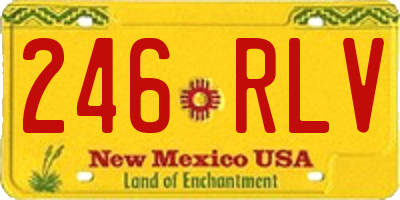 NM license plate 246RLV