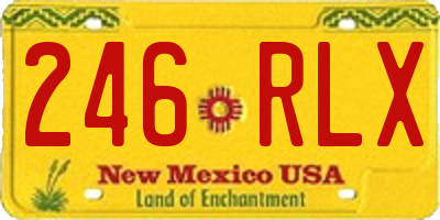 NM license plate 246RLX
