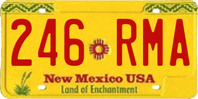 NM license plate 246RMA
