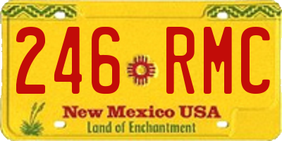 NM license plate 246RMC