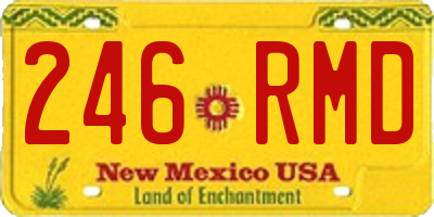 NM license plate 246RMD